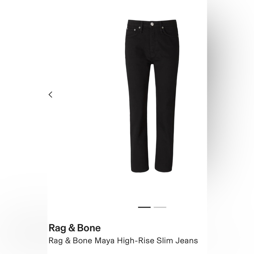 rag & bone Maya Button Fly High Rise Jeans - Picture 2 of 5